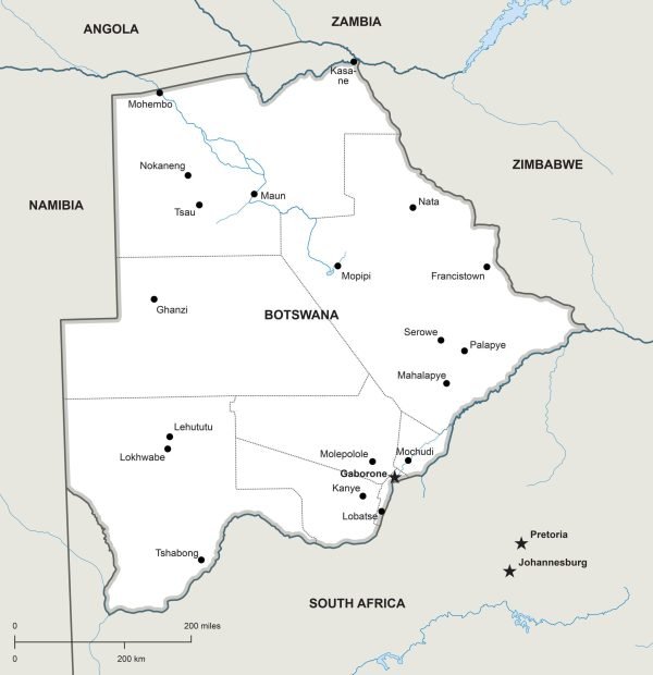 Botswana map